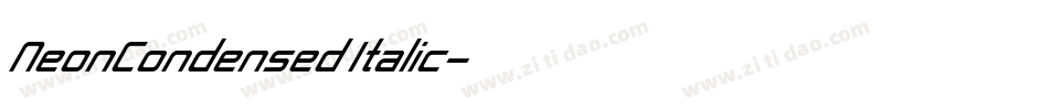 NeonCondensed Italic字体转换